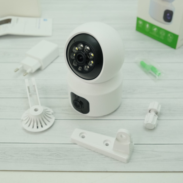 Беспроводная видеокамера Smart Wi Fi SQ001-W-L 2 в 1 (2 камеры, день/ночь, датчик движения, тревога, SD card)